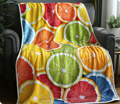 Tropical Summer Citrus Fruit Slices - Multi blanket
