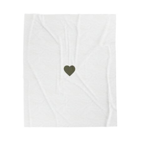 Cozy Velveteen Plush Blanket with Heart Design, Soft Throw, Home Decor, Gift for Her, Valentine's Day, Cozy Nights